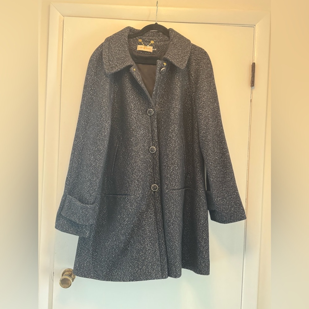 Tory Burch Ivan A Line Wool Coat - Picture 2 of 9